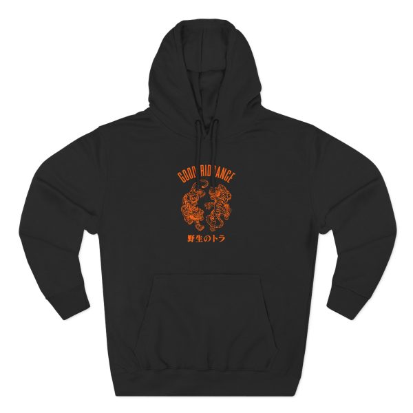 Anxious Tiger Three-Panel Fleece Hoodie