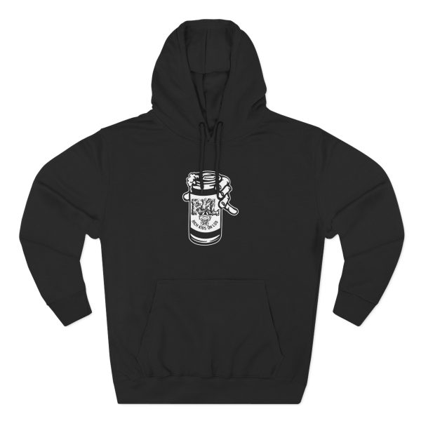 Anxious Beer Can Three-Panel Fleece Hoodie